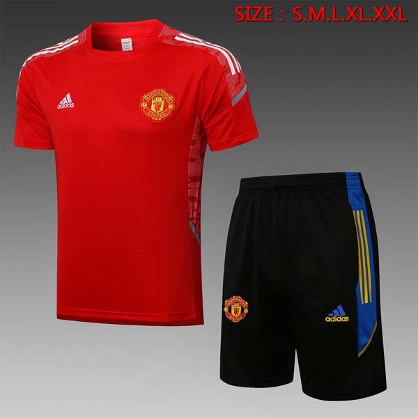 Entrenamiento Manchester United Conjunto Completo 2022 Rojo Negro 1